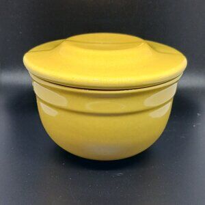 Yellow Emile Henry two-piece Butter Bell/Butter Pot from France